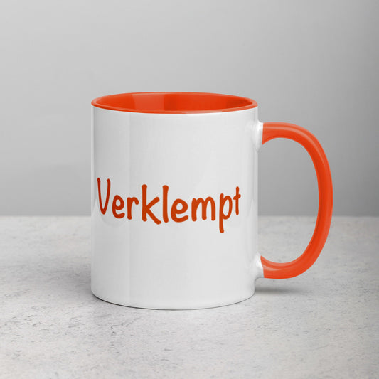 Verklempt Orange and White Mug