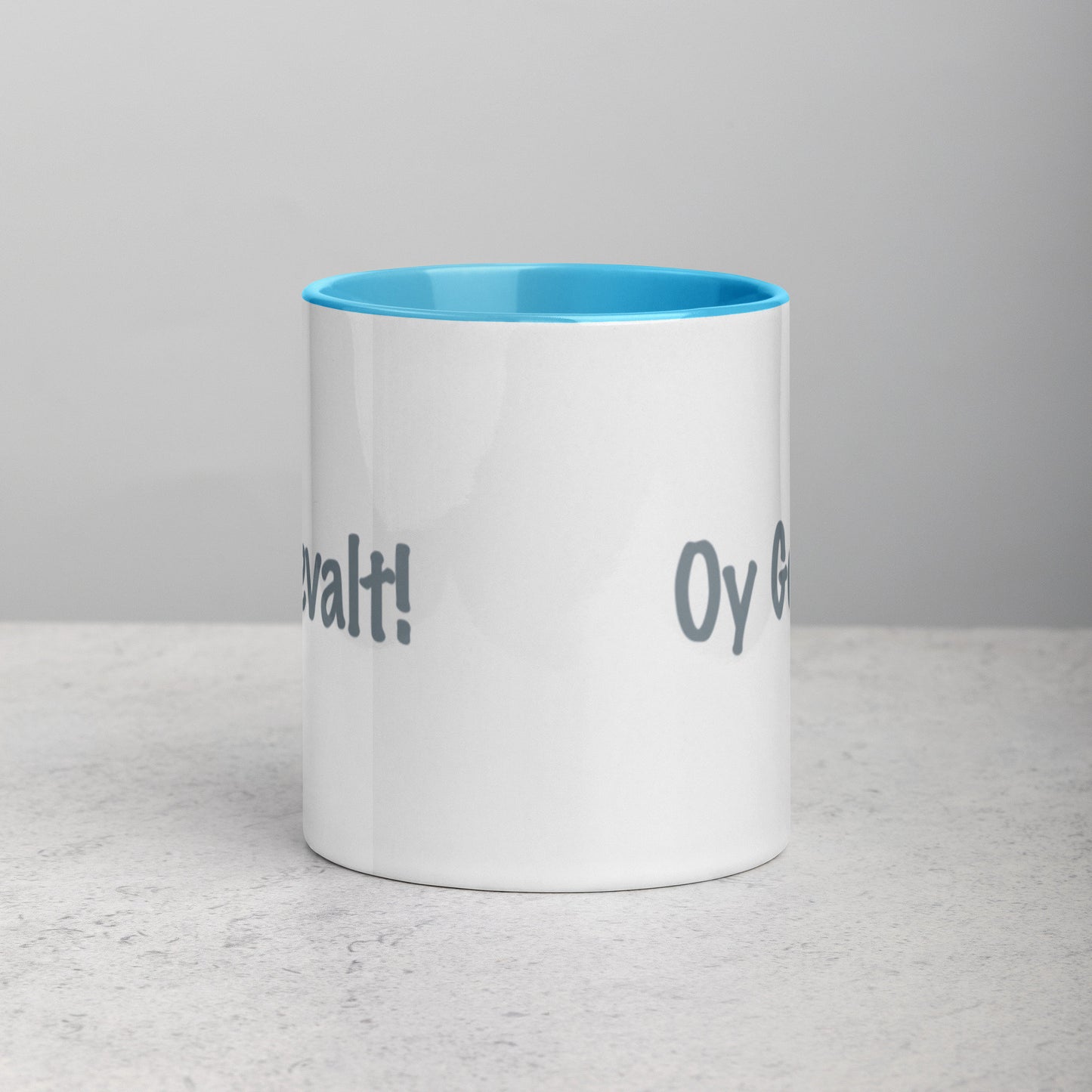 Oy Gevalt! Blue and White Mug