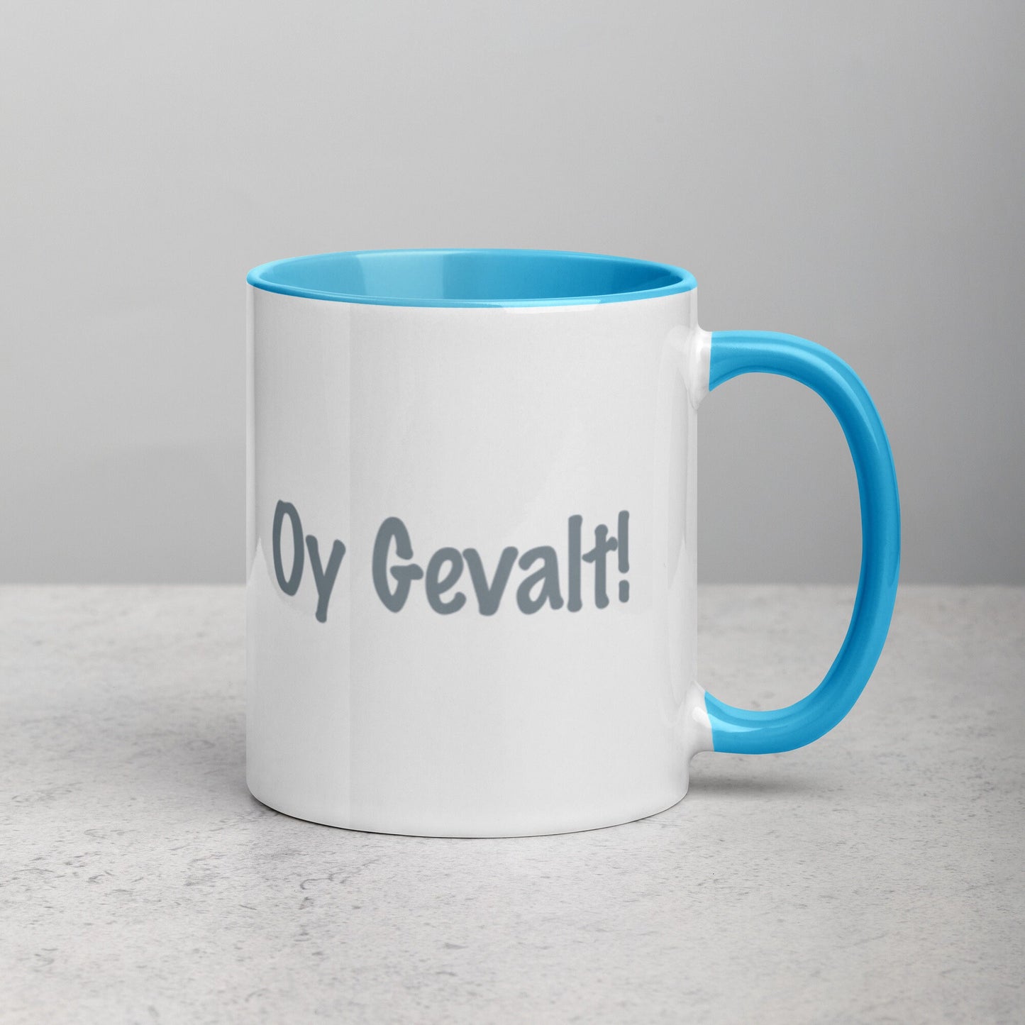 Oy Gevalt! Blue and White Mug