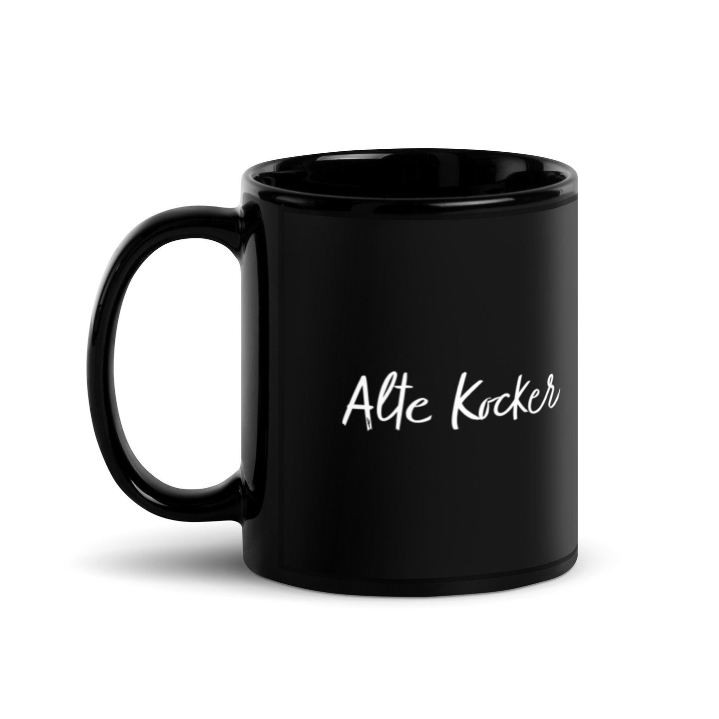 Alte Kocker "Old Fart" Yiddish Black Mug