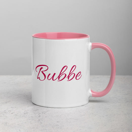 Bubbe Yiddish Pink and White Mug