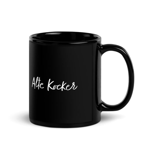 Alte Kocker "Old Fart" Yiddish Black Mug