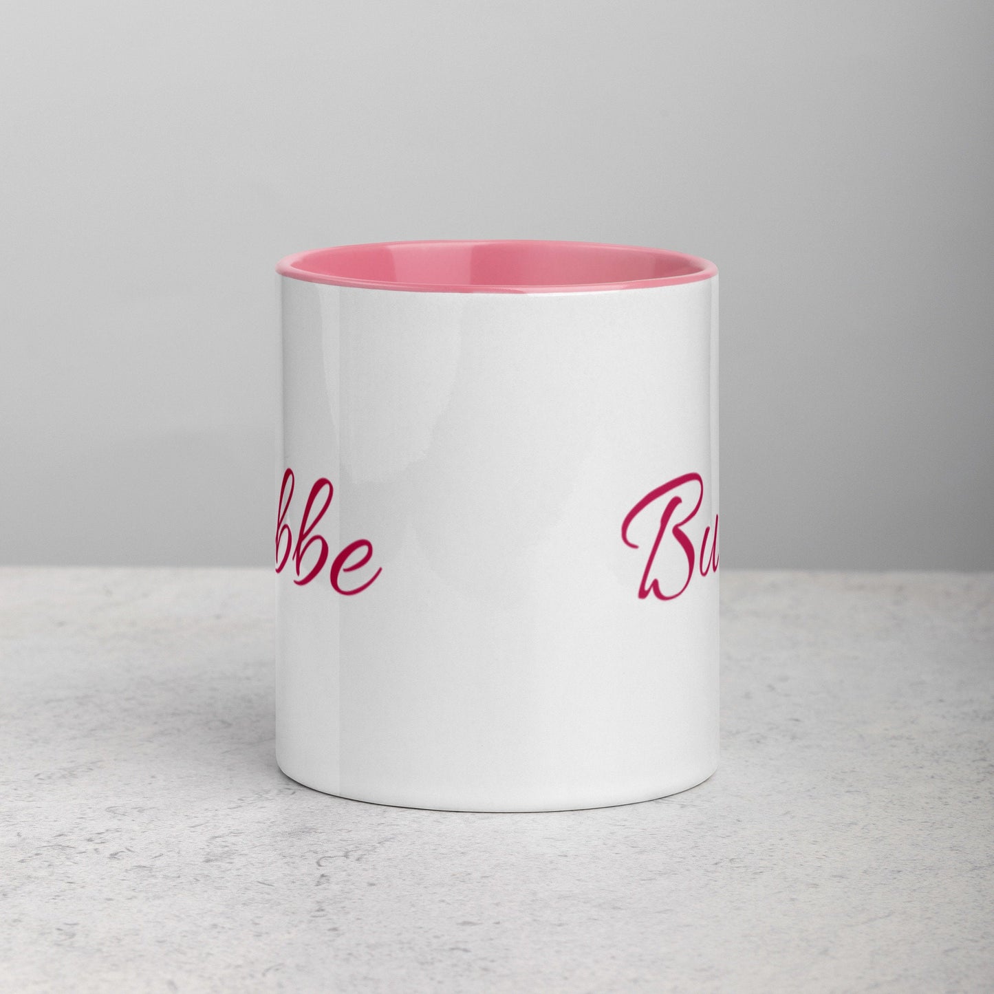 Bubbe Yiddish Pink and White Mug