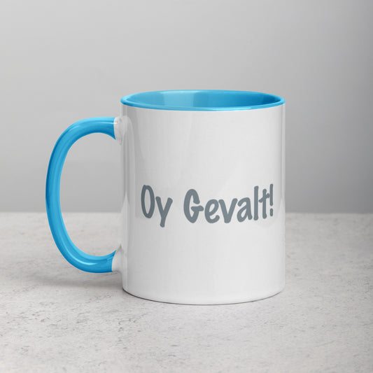 Oy Gevalt! Blue and White Mug