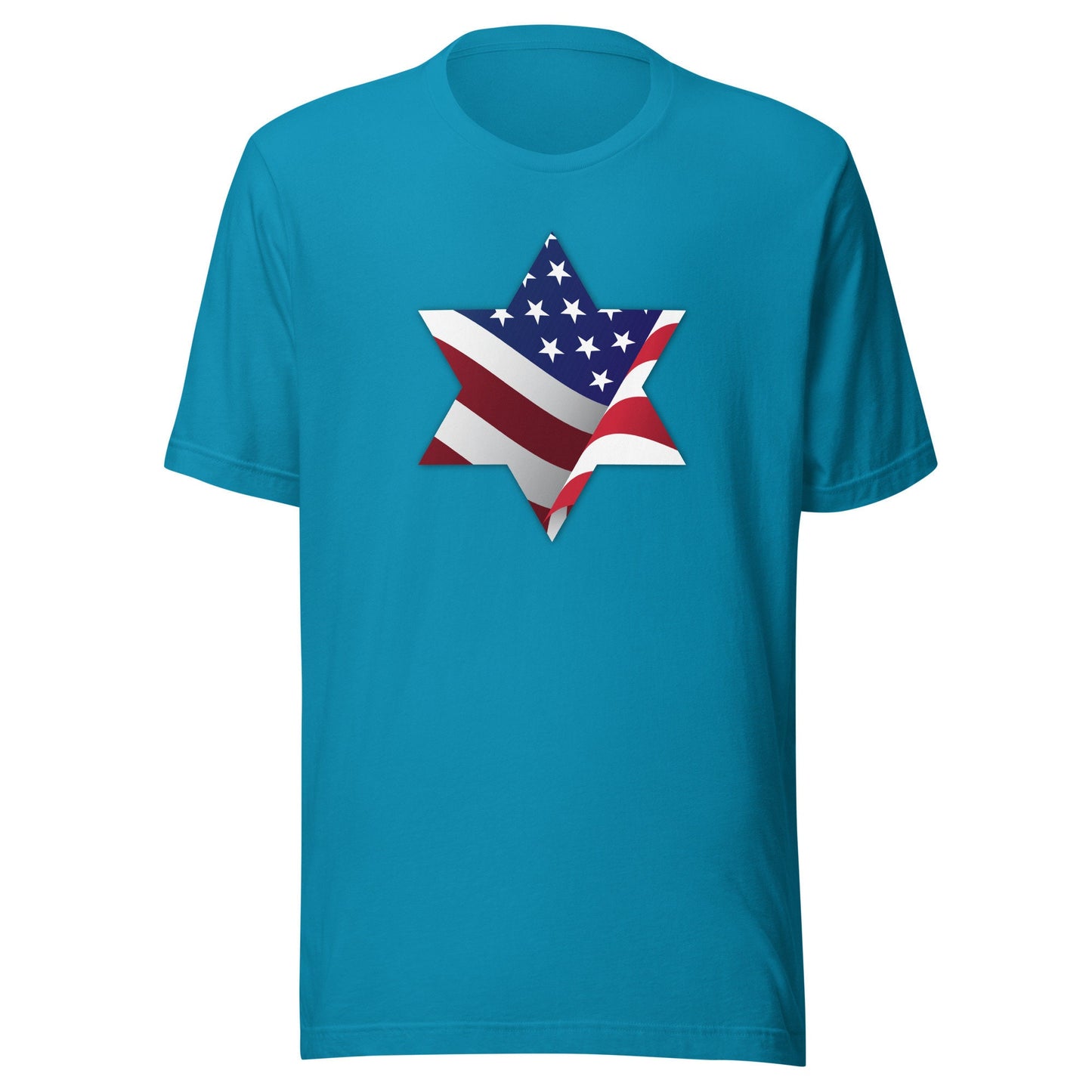 American Jew US Flag/Star of David Patriotic Gender Neutral T-shirt in various colors